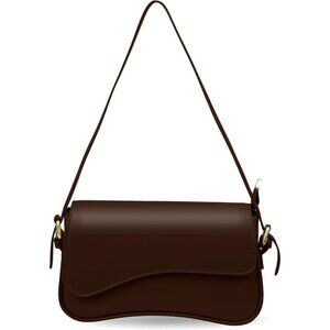 Shoulder Bag for Women Little Purse Hobo Bags Clutch Leather Handbags Brown Tote